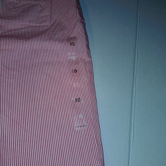 NWOT Tommy Hilfiger Shorts Chino Striped Salmon Women's Size 10 - Picture 3 of 9